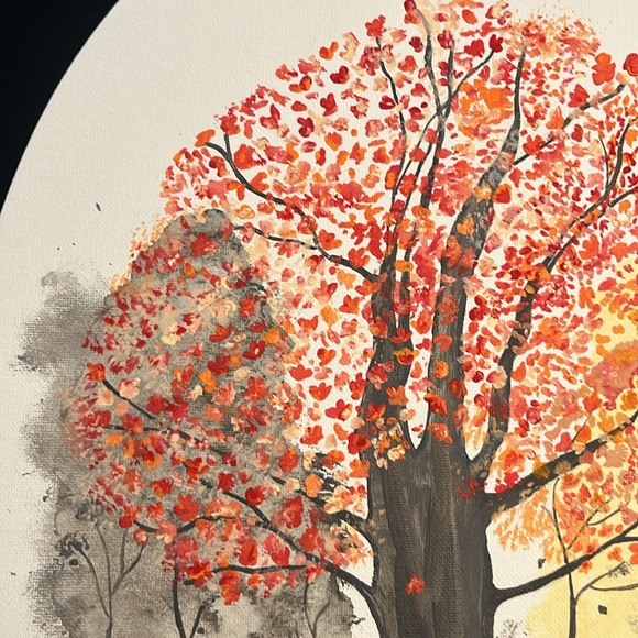 Fall tree . Hand painted - Picture 2 of 6